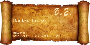 Bartko Enikő névjegykártya